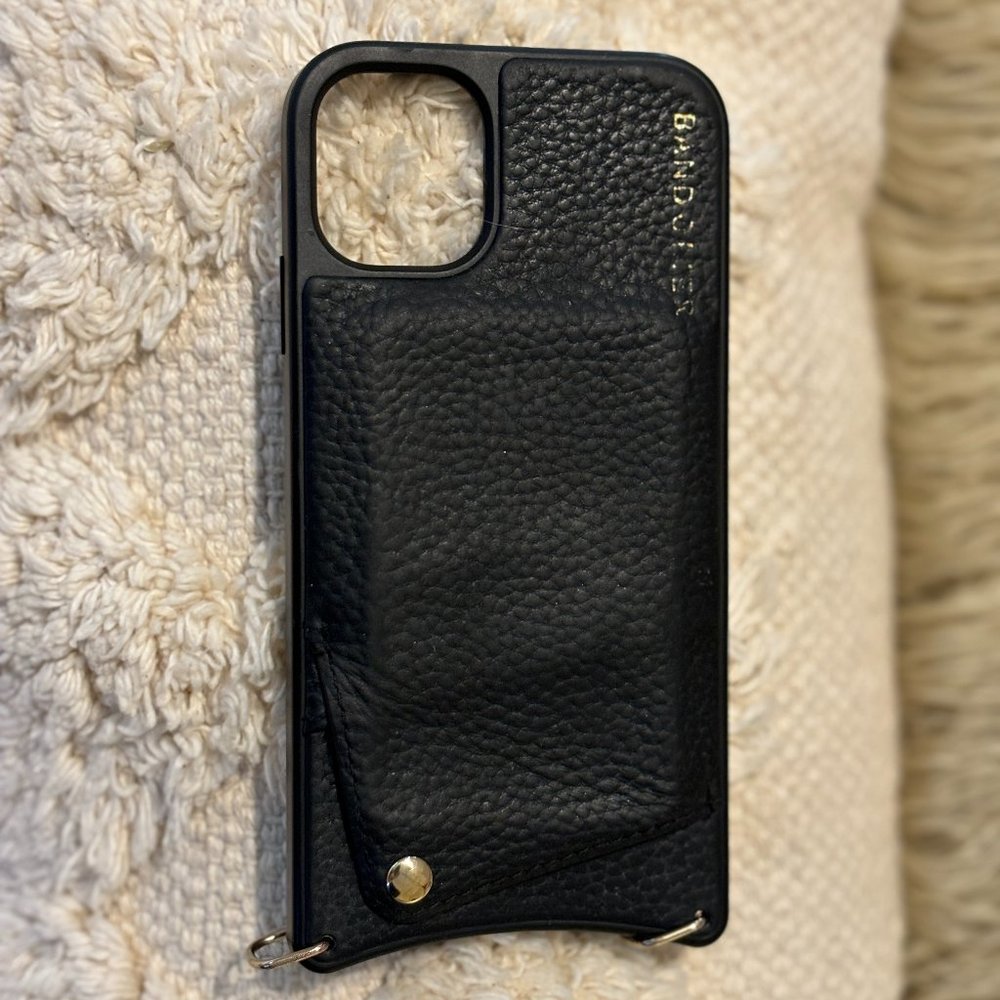 Bandolier Emma Pebble Leather iPhone 11 Black/Gold Case